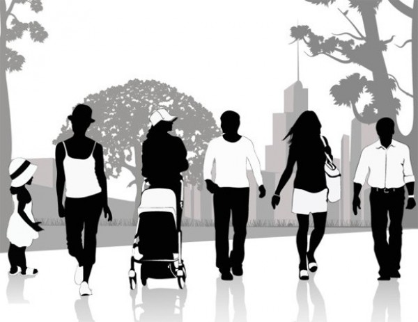 web walking vector unique stylish silhouette quality people silhouettes people original illustrator high quality graphic fresh free download free download design creative city park child 