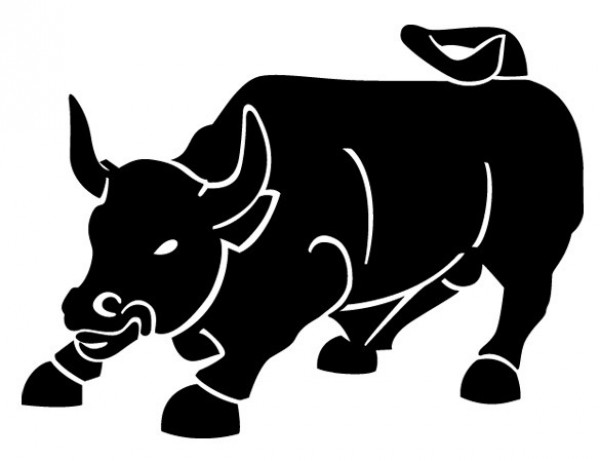 web vector unique ui elements stylish silhouette quality powerful original new illustrator high quality hi-res HD graphic fresh free download free EPS download design creative charging bull black animal angry 