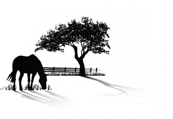 web vector unique ui elements tree stylish silhouette scene quality PDF original new jpg interface illustrator horse grazing horse high quality hi-res HD graphic fresh free download free EPS elements download detailed design creative countryside country 