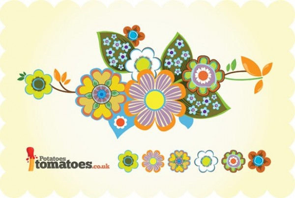 web vector unique ui elements stylish retro quality original new interface illustrator hippie high quality hi-res HD graphic fresh free download free flowers flower floral elements download detailed design decorated creative cool colorful background abstract 