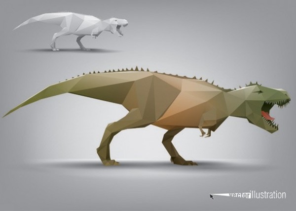 web vector unique ui elements stylized stylish quality polygon original new model interface illustrator high quality hi-res HD graphic fresh free download free EPS elements download dinosaur detailed design creative beast animal 
