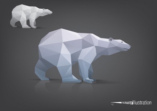 web vector unique ui elements triangle polygon model stylish quality polygon polar bear original new model interface illustrator high quality hi-res HD graphic games fresh free download free EPS elements download detailed design creative bear 