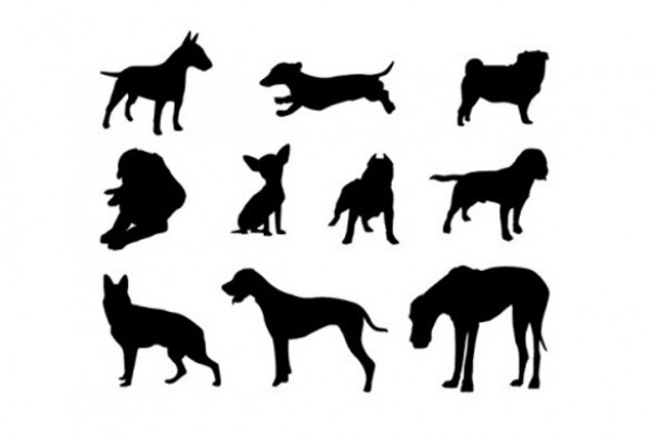 web vector unique ui elements stylish silhouettes silhouette set quality png original new interface illustrator high quality hi-res HD graphic fresh free download free EPS elements download dog silhouettes dog detailed design creative AI 