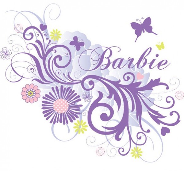 web vector unique swirls stylish quality purple original illustrator high quality graphic fresh free download free floral EPS download design creative butterfly barbie background abstract 