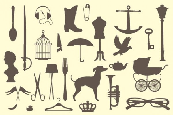 web vintage victorian vector unique ui elements trumpet teapot stylish silhouette set quality original new mannequin lamp post interface illustrator high quality hi-res HD graphic fresh free download free EPS elements download detailed design crown creative cage baby buggy 