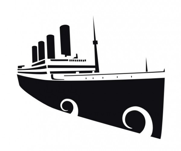 web waves vector unique ui elements Titanic stylish silhouette ship quality original new interface illustrator illustration high quality hi-res HD graphic fresh free download free EPS elements download detailed design creative cdr boat black anniversary AI 