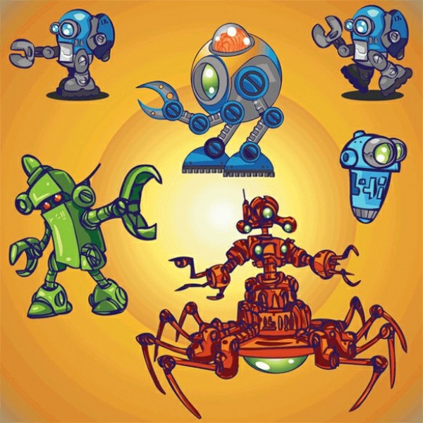 web vector unique ui elements stylish set robot quality pincer original new interface illustrator high quality hi-res HD graphic futuristic fresh free download free EPS elements download detailed design creative character cartoon AI action robot action 