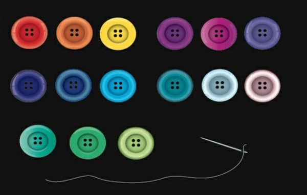 web vector unique ui elements thread stylish shirt button set quality original new needle and thread needle interface illustrator high quality hi-res HD graphic fresh free download free elements download detailed design creative colors colorful clothing buttons AI 