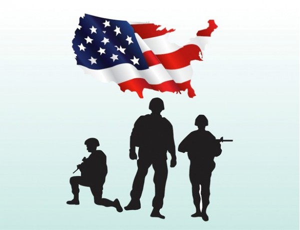 web war vector US soldiers US military US flag unique ui elements stylish stars and stripes soldiers silhouette quality PDF original new military interface illustrator high quality hi-res HD guns graphic fresh free download free flag elements download detailed design creative AI 