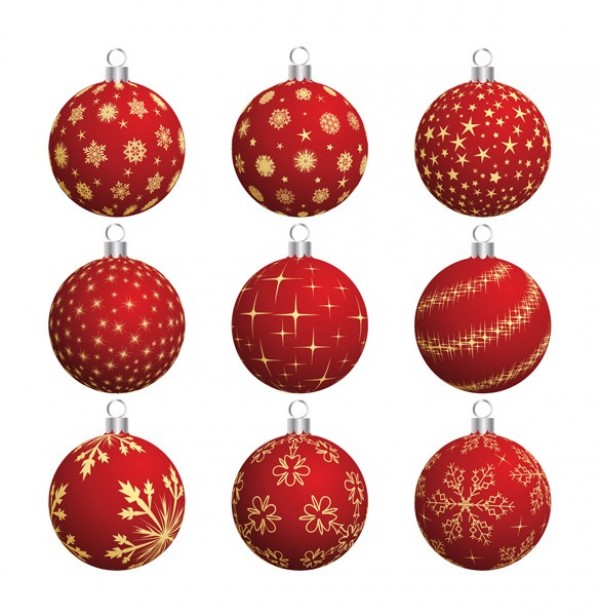 web vector unique ui elements stylish set red quality painted ornaments original new interface illustrator high quality hi-res HD graphic fresh free download free EPS elements download detailed design decorated creative christmas tree christmas balls 