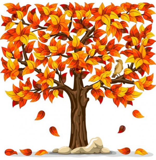 web vector tree vector unique ui elements tree stylish quality original orange new leaves interface illustrator high quality hi-res HD graphic fresh free download free falling leaves EPS elements download detailed design creative autumn tree autumn leaves 