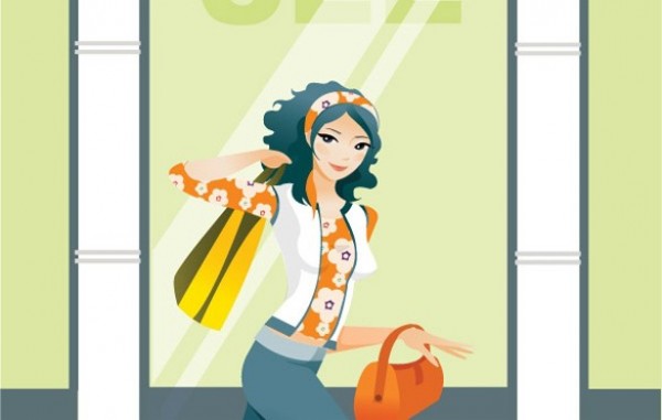 web vector unique stylish stores shopping girl shopping bag shopping quality purse original illustrator high quality graphic going shopping girl fresh free download free ecommerce download design creative AI 
