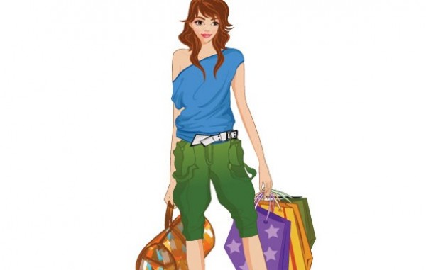 web vector urban unique trendy stylish shopping girl shopping shopper quality purse outfit original illustrator illustration high quality graphic girl fresh free download free download design creative casual bags background AI 