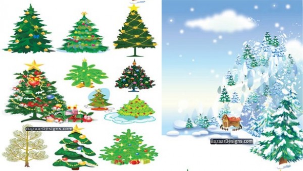 winter scene winter web vector unique ui elements tree stylish snow quality original new interface illustrator holidays high quality hi-res HD graphic fresh free download free festive elements download detailed design decorated tree creative christmas tree christmas background 