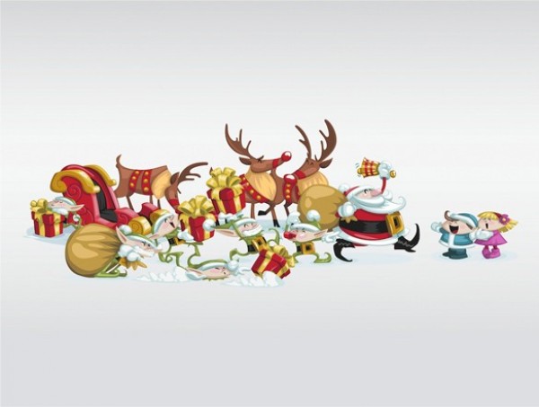 web vector unique ui elements stylish santa reindeer quality PDF original new kids interface illustrator high quality hi-res HD graphic funny fresh free download free elves elements download detailed design creative characters cartoon AI 
