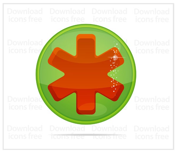 vector symbol red medic isolated icon color circle abstract 