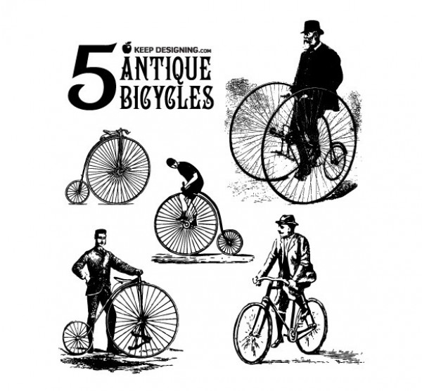 wheels web vintage bicycle vintage vector unique unicycle ui elements top hat stylish quality original new interface illustrator historic high quality hi-res HD graphic fresh free download free EPS elements download detailed design creative bikes bicycles antique bicycle antique 