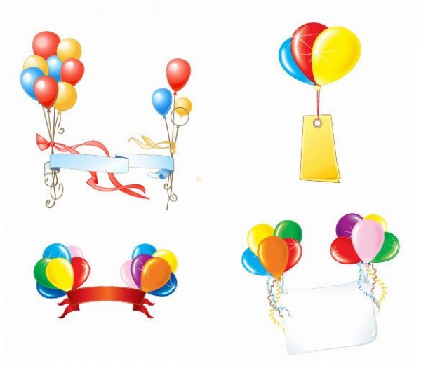 web vector unique ui elements stylish sparkle ribbons quality party balloons party original new interface illustrator high quality hi-res helium HD graphic fresh free download free festival EPS elements download detailed design creative colorful bunch banners balloons 