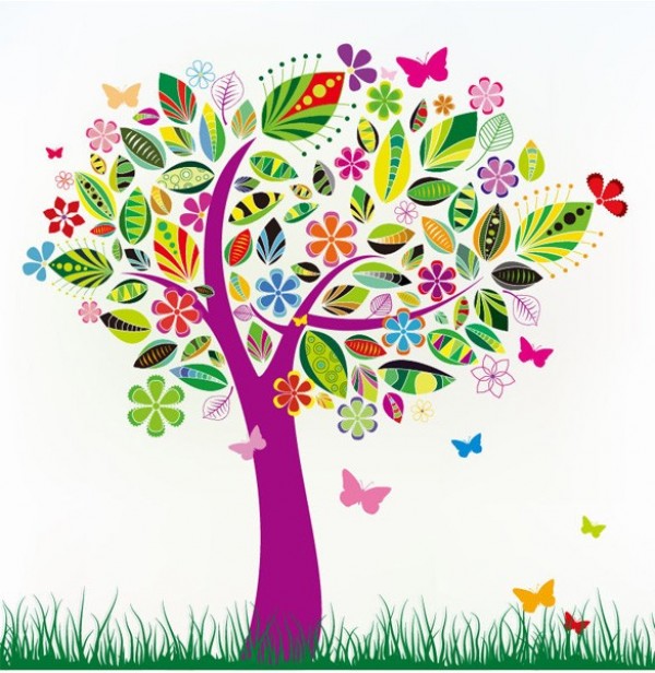 web vector tree vector unique ui elements stylish spring quality Patterns original new interface illustrator illustration high quality hi-res HD graphic fresh free download free EPS elements download detailed design decorated creative butterflies background abstract tree abstract 
