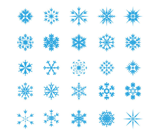 wintertime winter vector snowflakes snowflake snow set free download free blue 