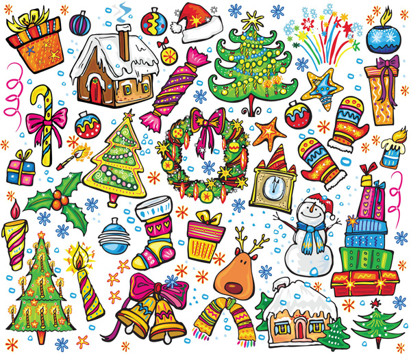 vector snowman reindeer pattern mittens free download free Christmas elements christmas cartoon background 