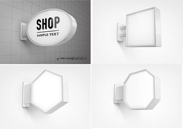 wall vector sign light box free download free billboard advertising ads 