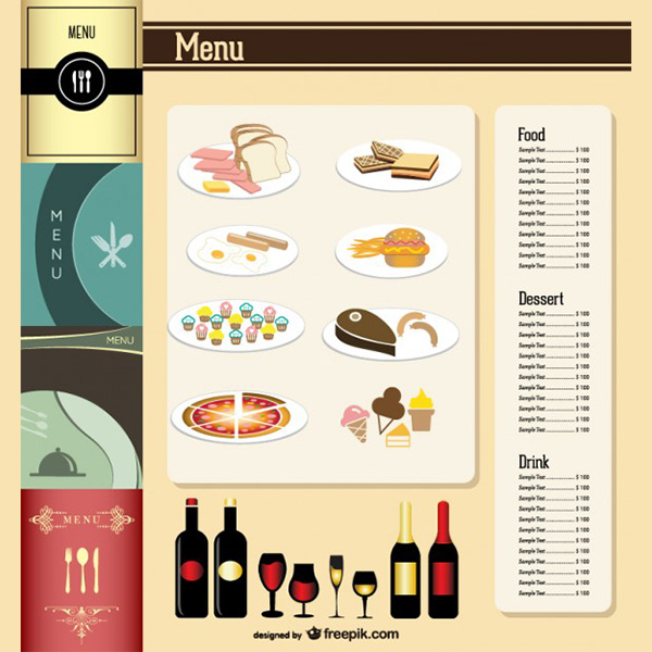 wine vector menu vector menu free download free dining cover breakfast 