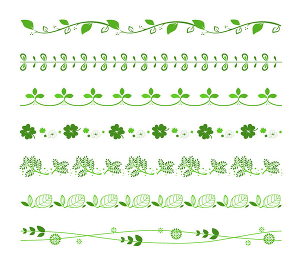 vector leaves vector st patrick's day set green free download free floral dividers clover borders 4 leaf clover 