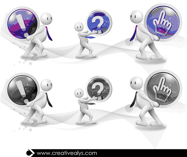vector question marks presentation people number one gesture free download free exclamation mark businessmen business banner 3d people 