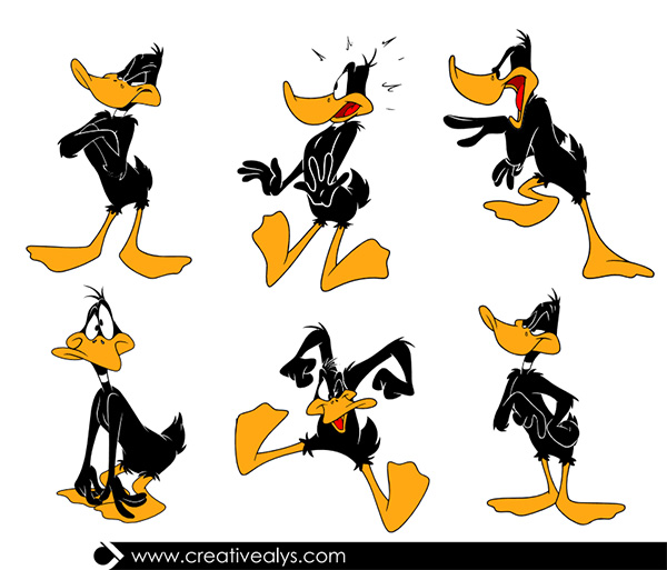 vector funny free download free duck daffy duck character cartoon 