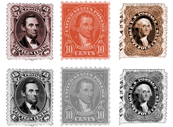 vintage postal stamp vintage vector USA us stamp president postal postage stamp postage old free download free collection 