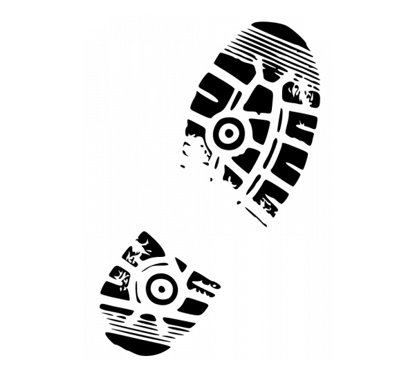 vector shoe print vector shoeprint shoe print free download free footprint boot print black 