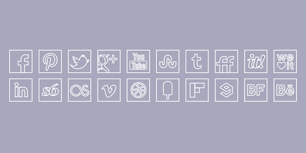 white icons web icons social icons line icons 
