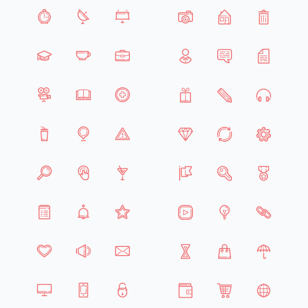 vector set psd line icons icons 