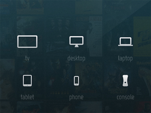 tv tablet phone laptop icon desktop console 