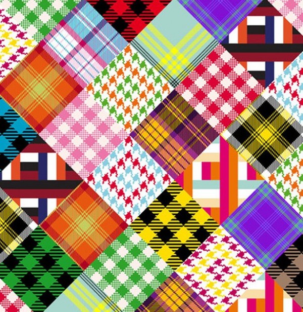 woven vintage vector unique seventies retro pattern old fashioned illustrator free download free download design creative crazy quilt cloth checkered checked 70's 