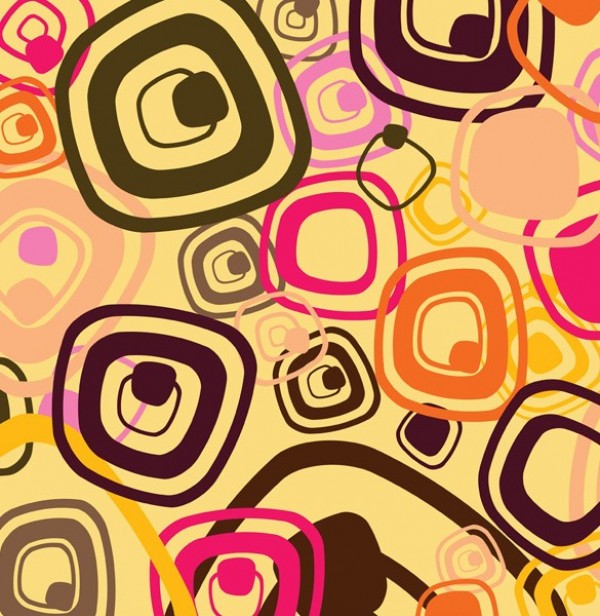 Cool Retro Abstract Shapes Vector Background - WeLoveSoLo