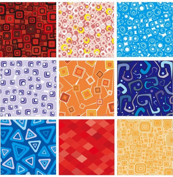 web vector unique stylish squiggles squares set retro quality pattern original illustrator high quality graphic geometric fresh free download free EPS download diamonds design creative colorful circles background abstract 