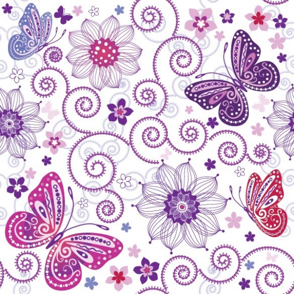 white web vintage vector unique stylish seamless quality purple pattern original illustrator high quality graphic fresh free download free flowers floral EPS download design creative butterfly butterflies background 