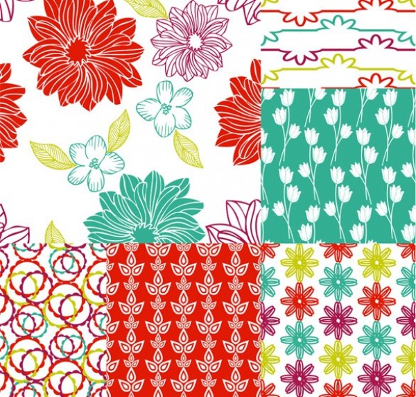 web vector unique ui elements stylish spring set seamless quality Patterns original new nature interface illustrator high quality hi-res HD graphic fresh free download free flowers floral patterns floral EPS elements download detailed design creative colorful background 