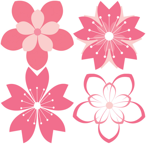 web vector unique ui elements stylish set repeatable quality png pink petal pattern original new interface illustrator high quality hi-res HD graphic fresh free download free flower floral elements download detailed design creative cherry blossom blossom AI 