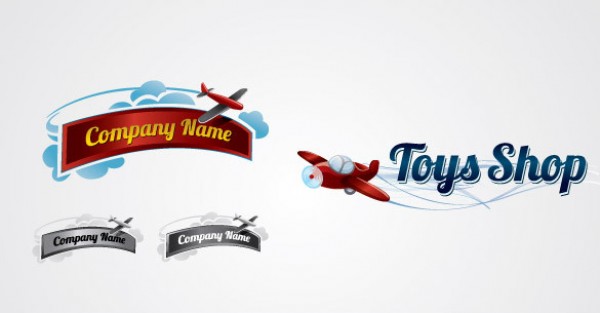 vector toys toy template store shop red plane Photoshop logo collection logo kid high quality funny free vector free logo EPS crisp child cc business black and white attractive airplanes AI 