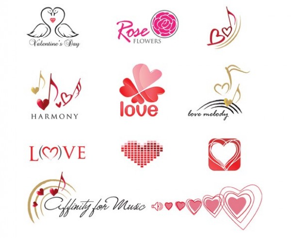 web vector valentines unique ui elements swans stylish quality original new musical notes love logotype logos interface illustrator high quality hi-res heart HD graphic fresh free download free elements download detailed design creative 