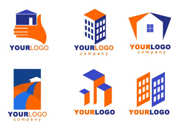 vector set real estate logotypes logos logo land house free download free building 