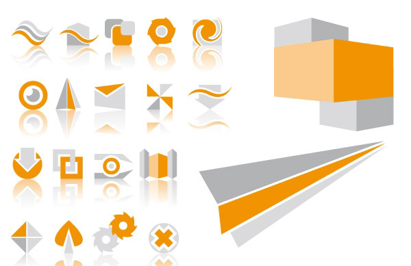 vector shapes set logotypes logos logo free download free abstract 
