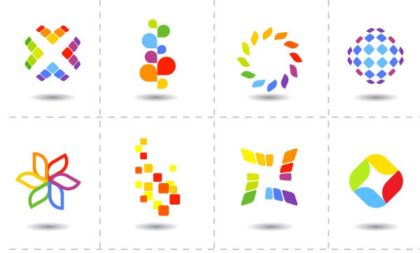 vector shapes set logotypes logos logo leaves geometric free download free Design Elements bubbles 