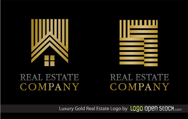 real estate luxury logotypes logos logo house home gold free logos free download free black 