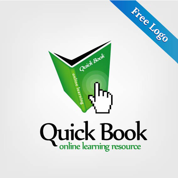 vector schooling quick books online logotypes logos learning hand cursor free download free book 
