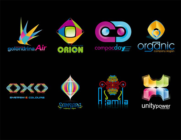 vector shapes logotypes logos free download free colorful bird 