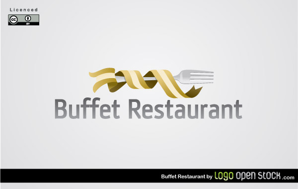 vector ribbon restaurant logotype logo free fork fancy dining cafe buffet bistro 